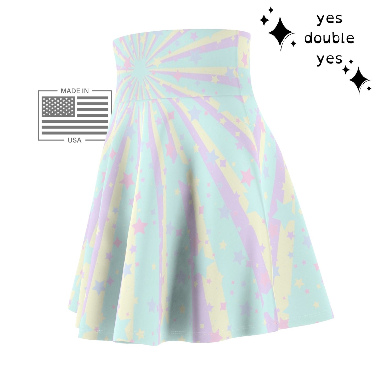 Pastel Star Party Kawaii Skirt