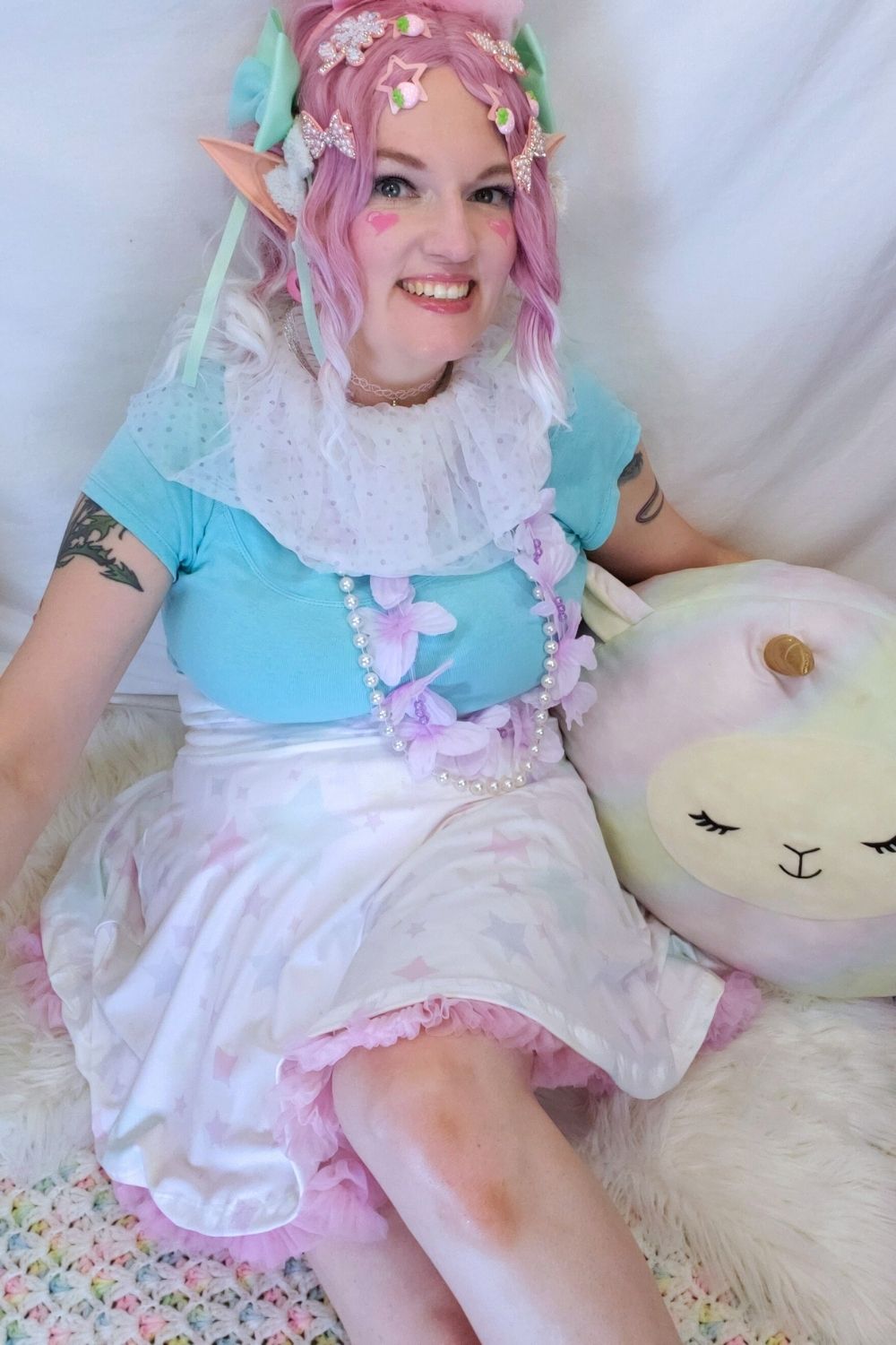 Pastel Stardust Skate Skirt