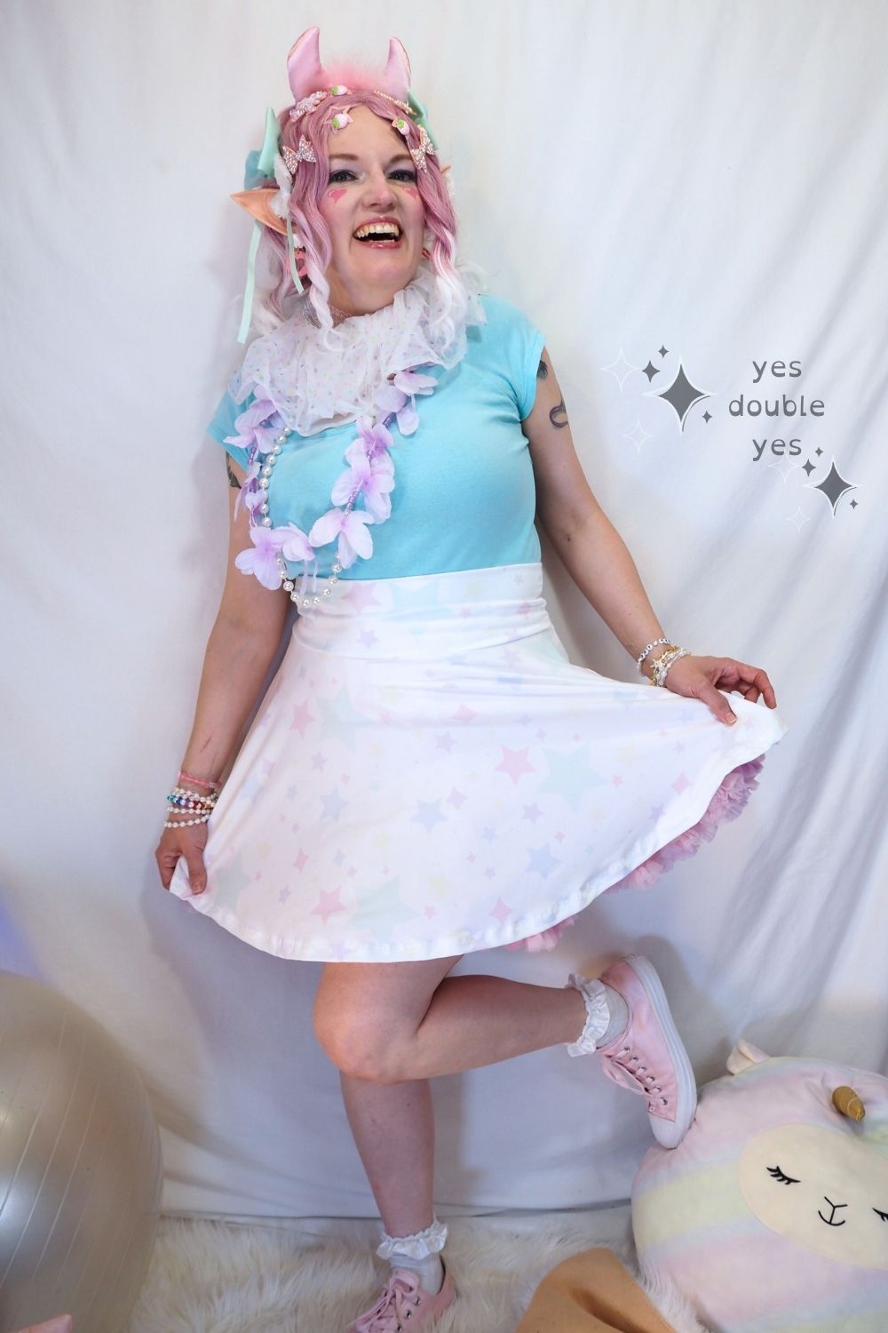 Pastel Stardust Skate Skirt