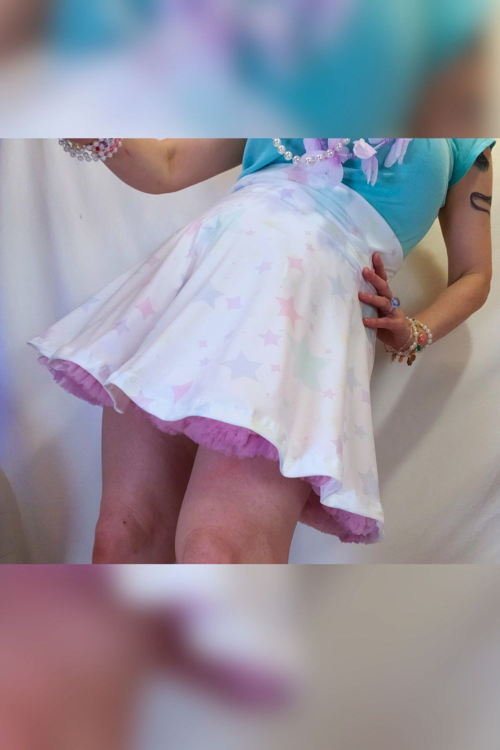 Pastel Stardust Skate Skirt