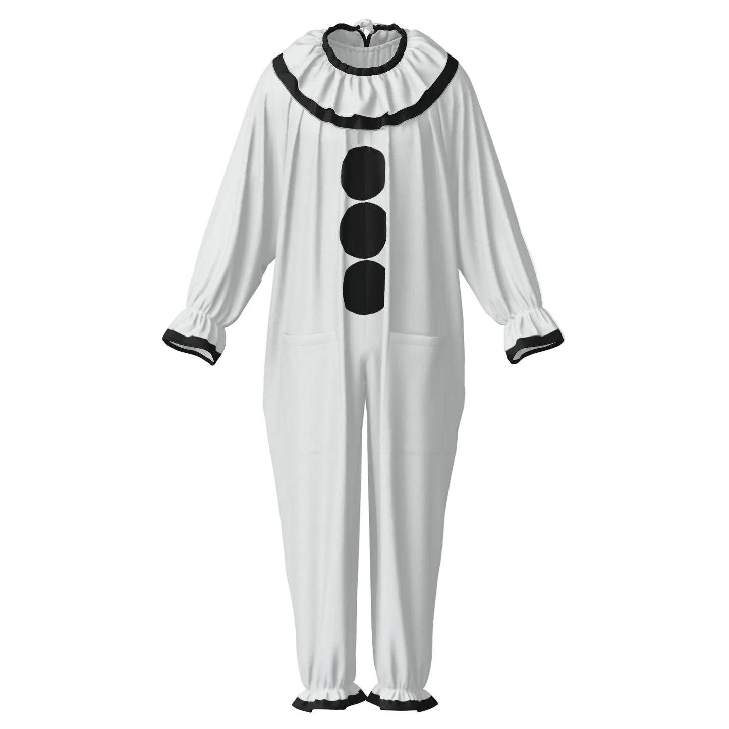 Pierrot Classique Clown Suit w Ruffle Collar