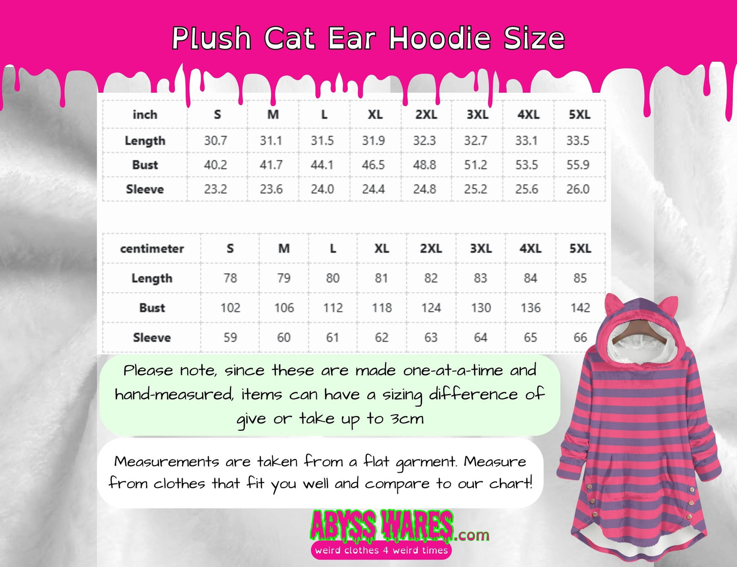 Glitch Cat Ear Plush Hoodie