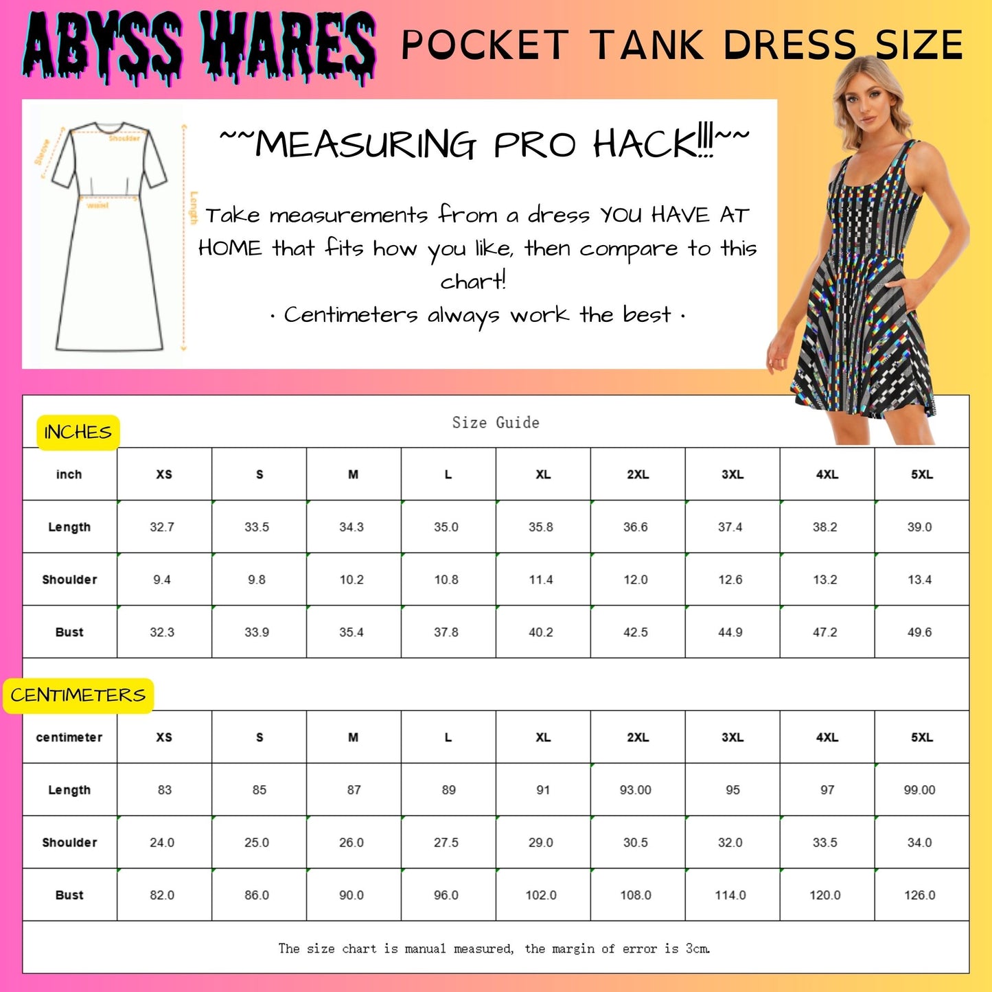 Glitch Stripe Pocket Tank Dress