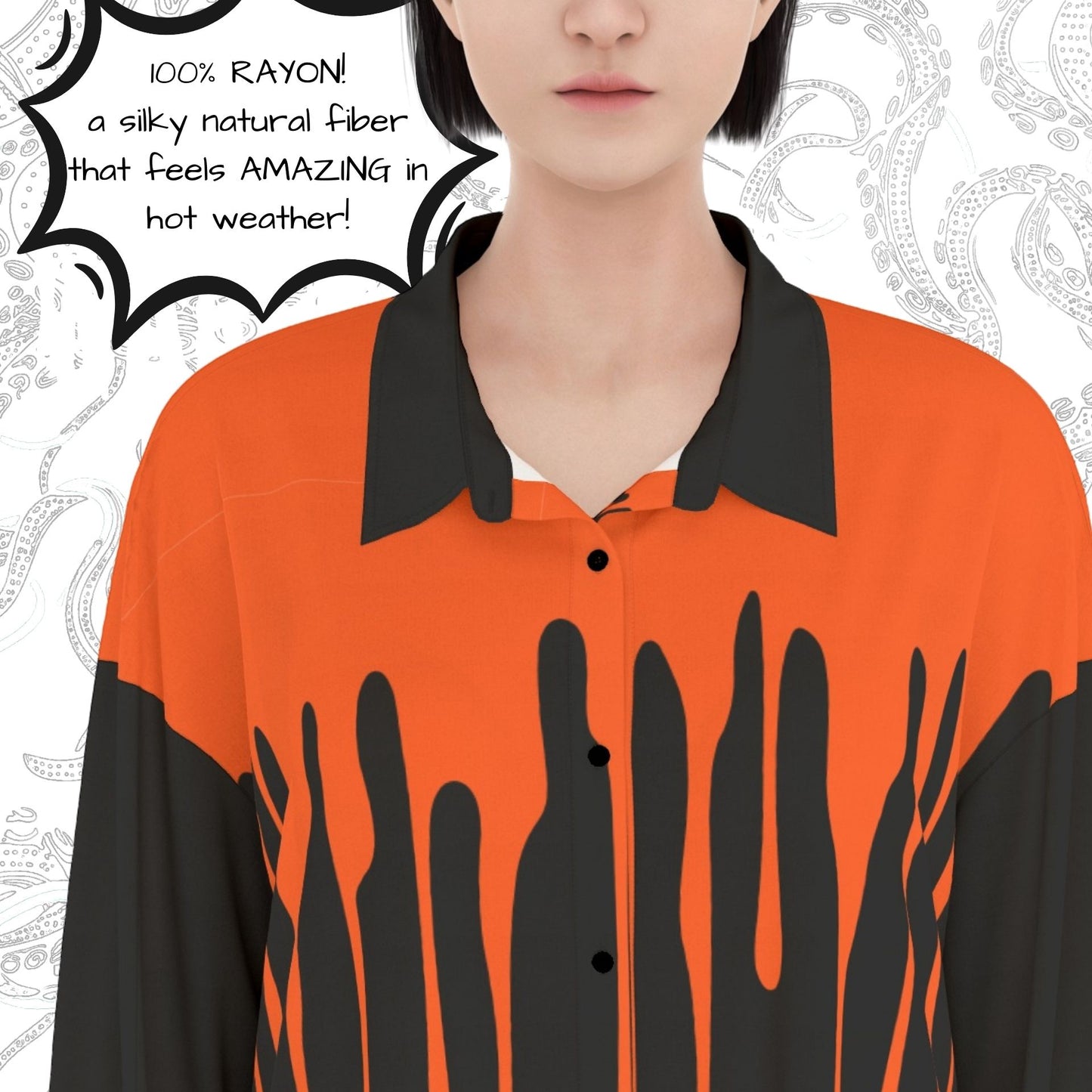 Pumpkin Blood Longsleeve Midi Dress