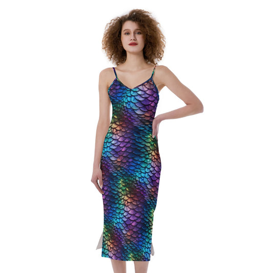 Rainbow Fish Selkiegoth Midi Dress