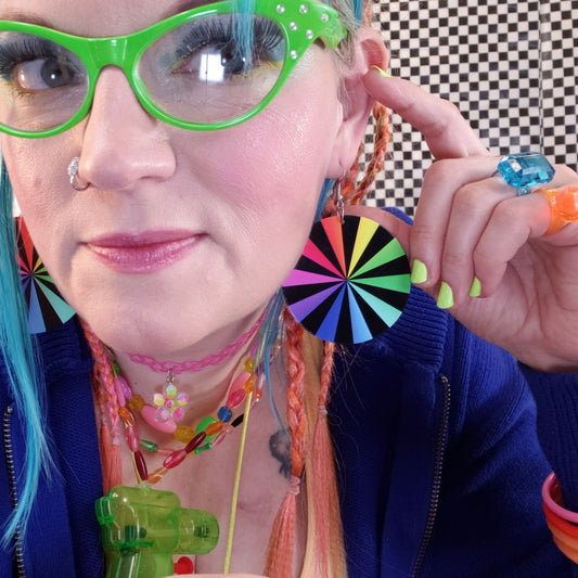 Rainbow Hypnoburst Earrings!