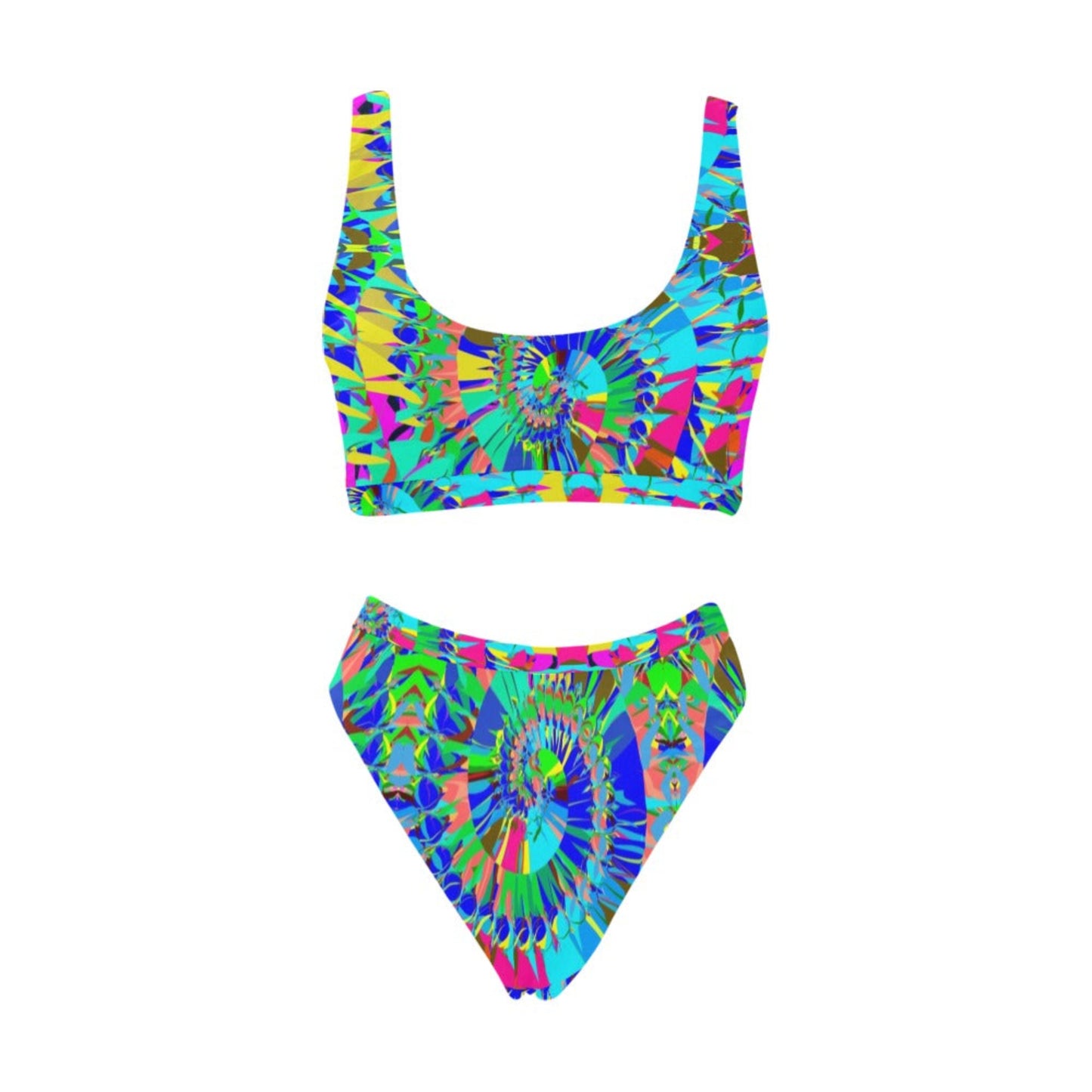Rave Fractal Sporty Bikini Swimsuit
