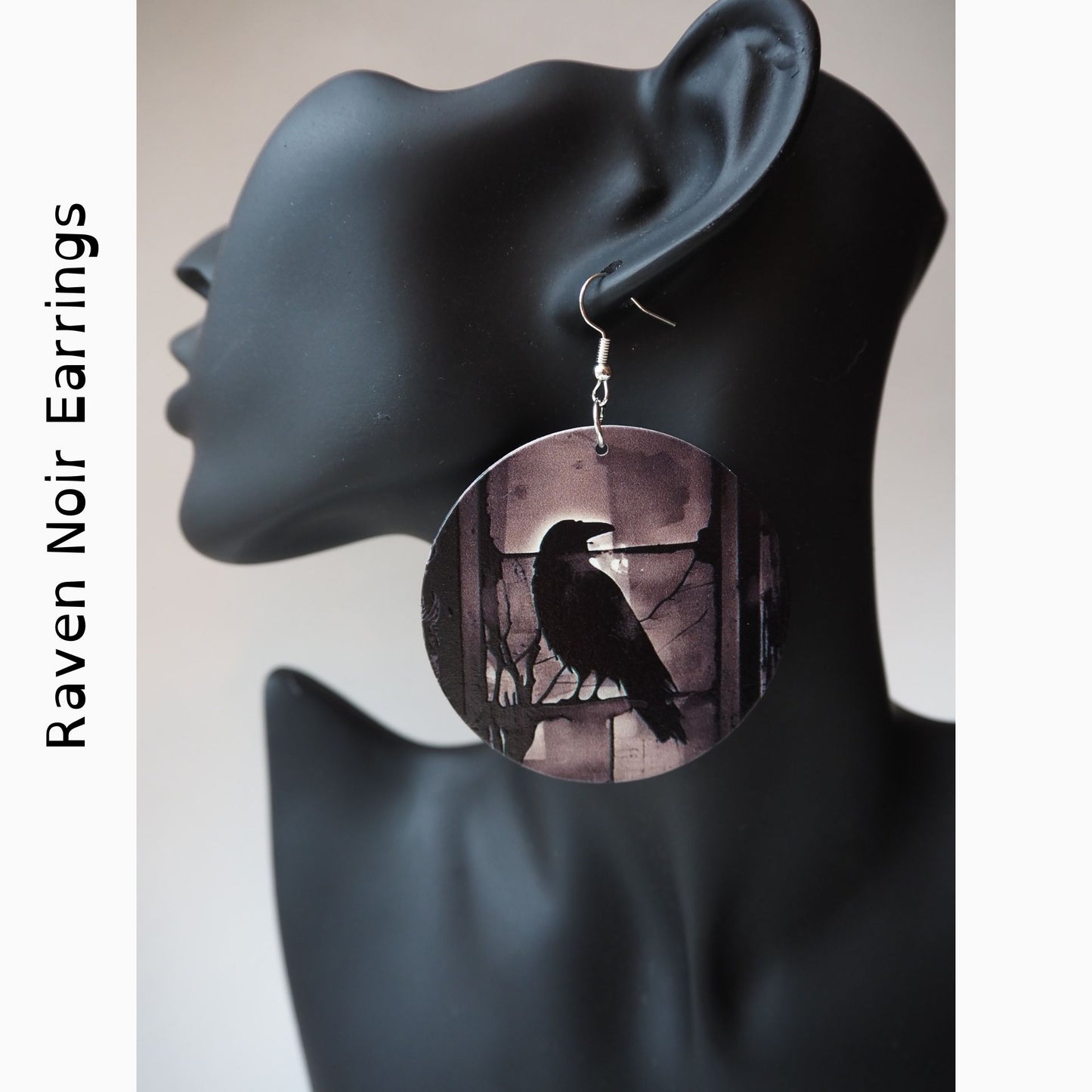 Pendientes Raven Noir