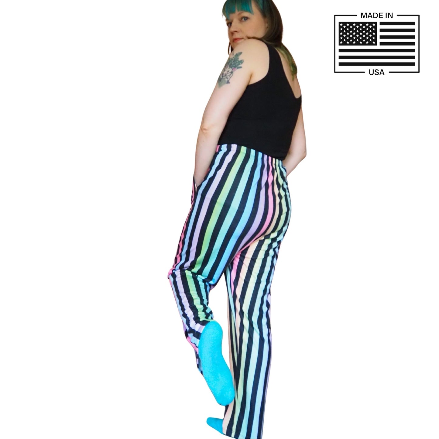 Softie Rainbow Stripes Clown Pants