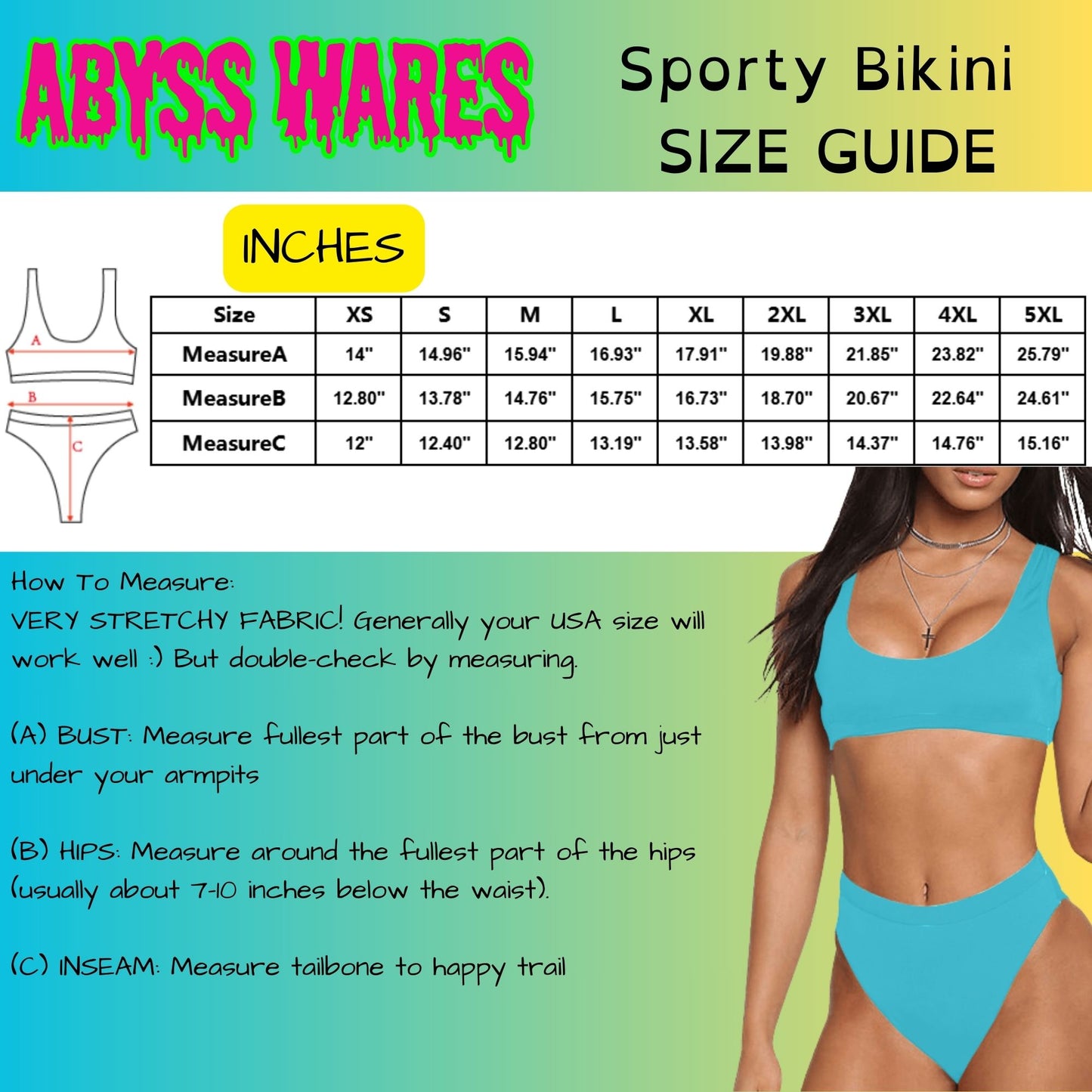 Rave Fractal Sporty Bikini Swimsuit