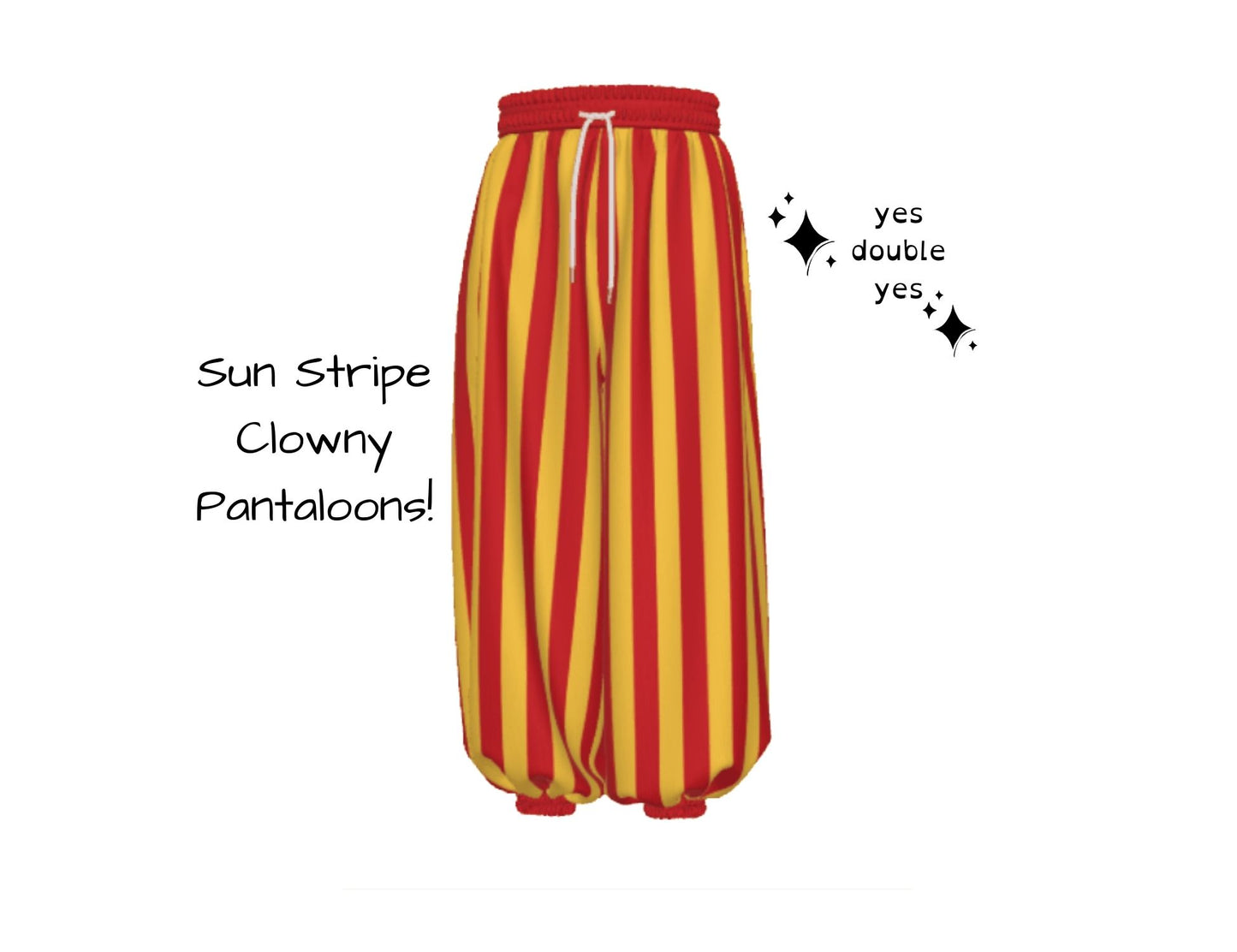 Sun Stripe Clown Pantaloons