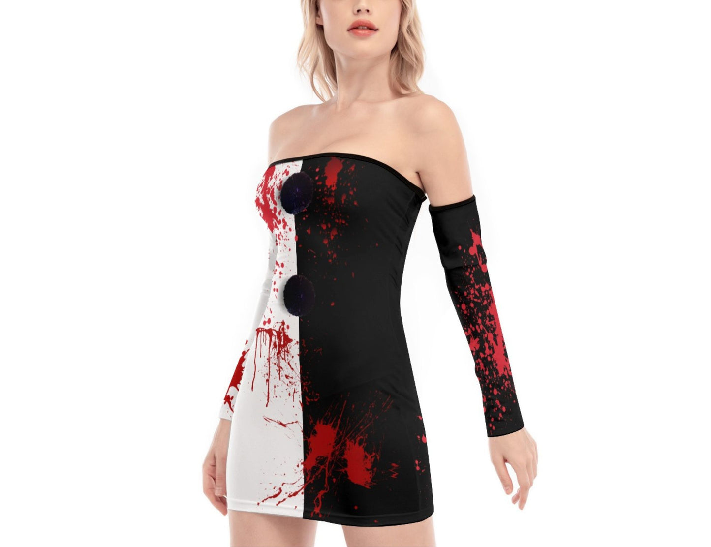 Terrifying Evil Clown Babe Bodycon Dress