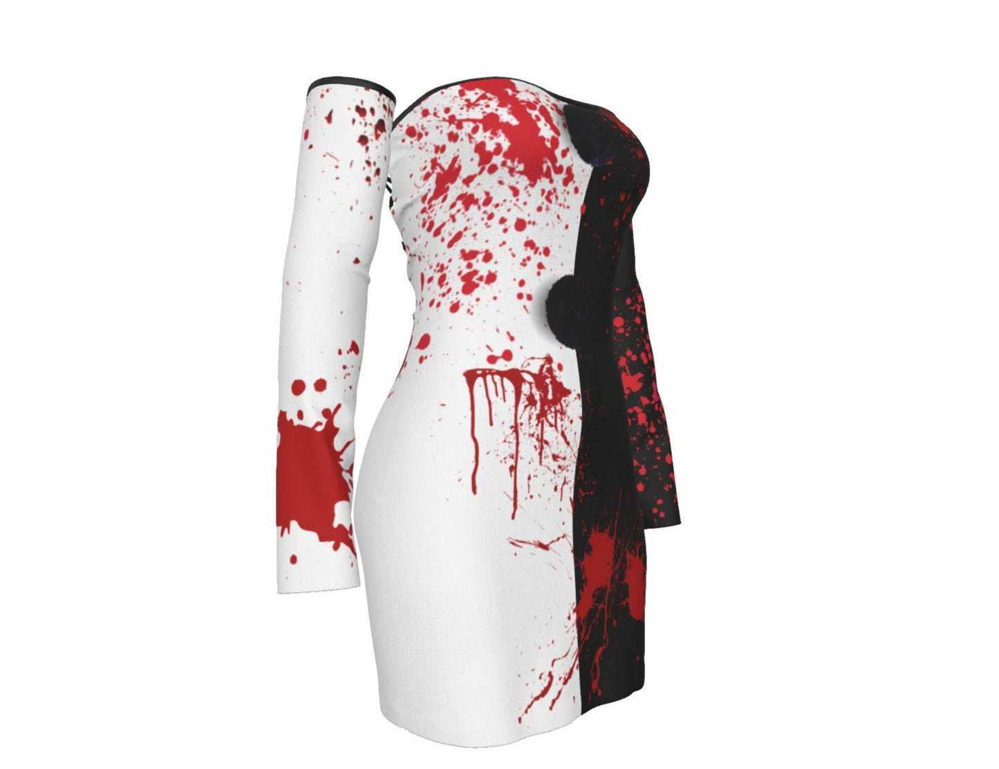 Terrifying Evil Clown Babe Bodycon Dress