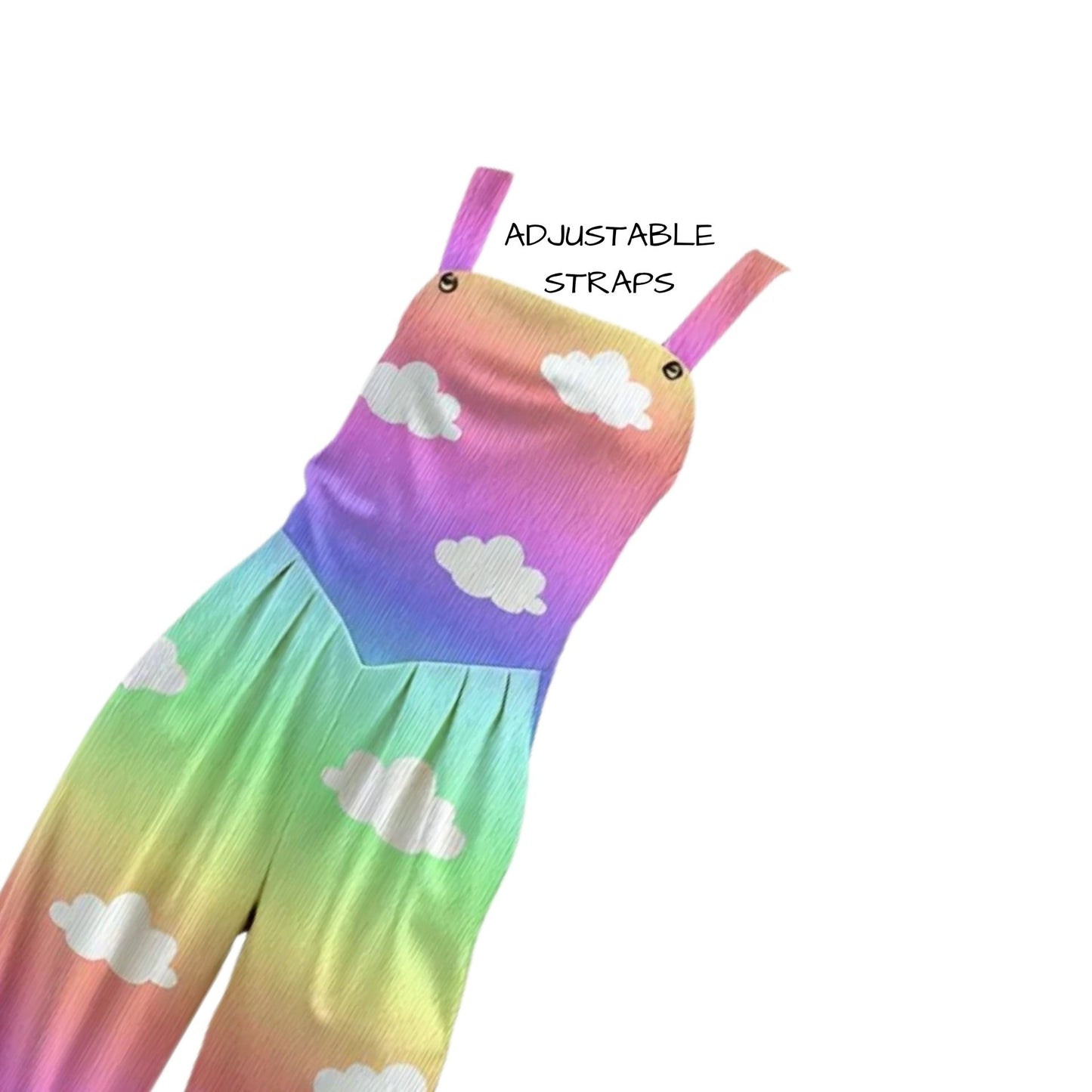 Unicorn Candy Clouds Palazzo Overalls
