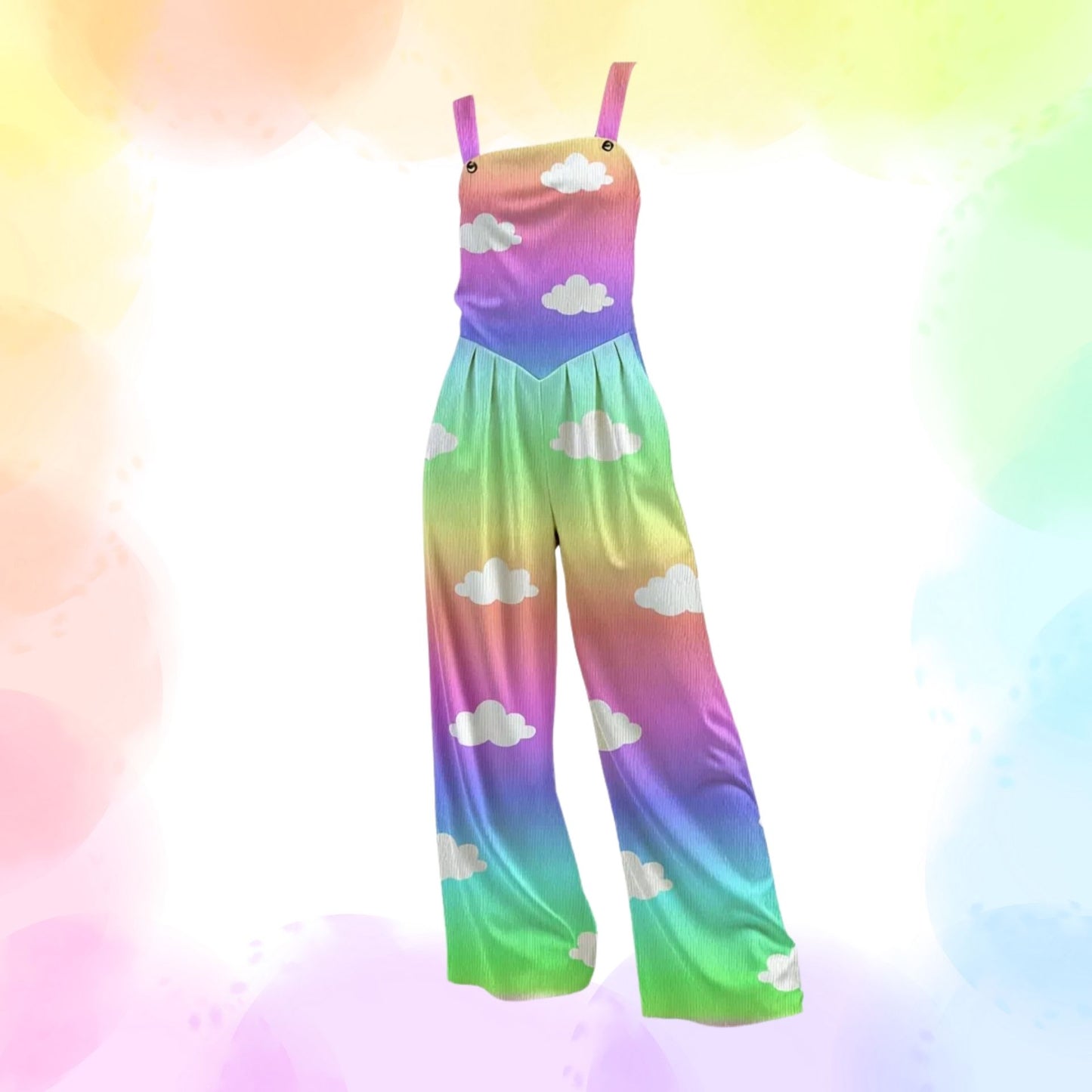Unicorn Candy Clouds Palazzo Overalls