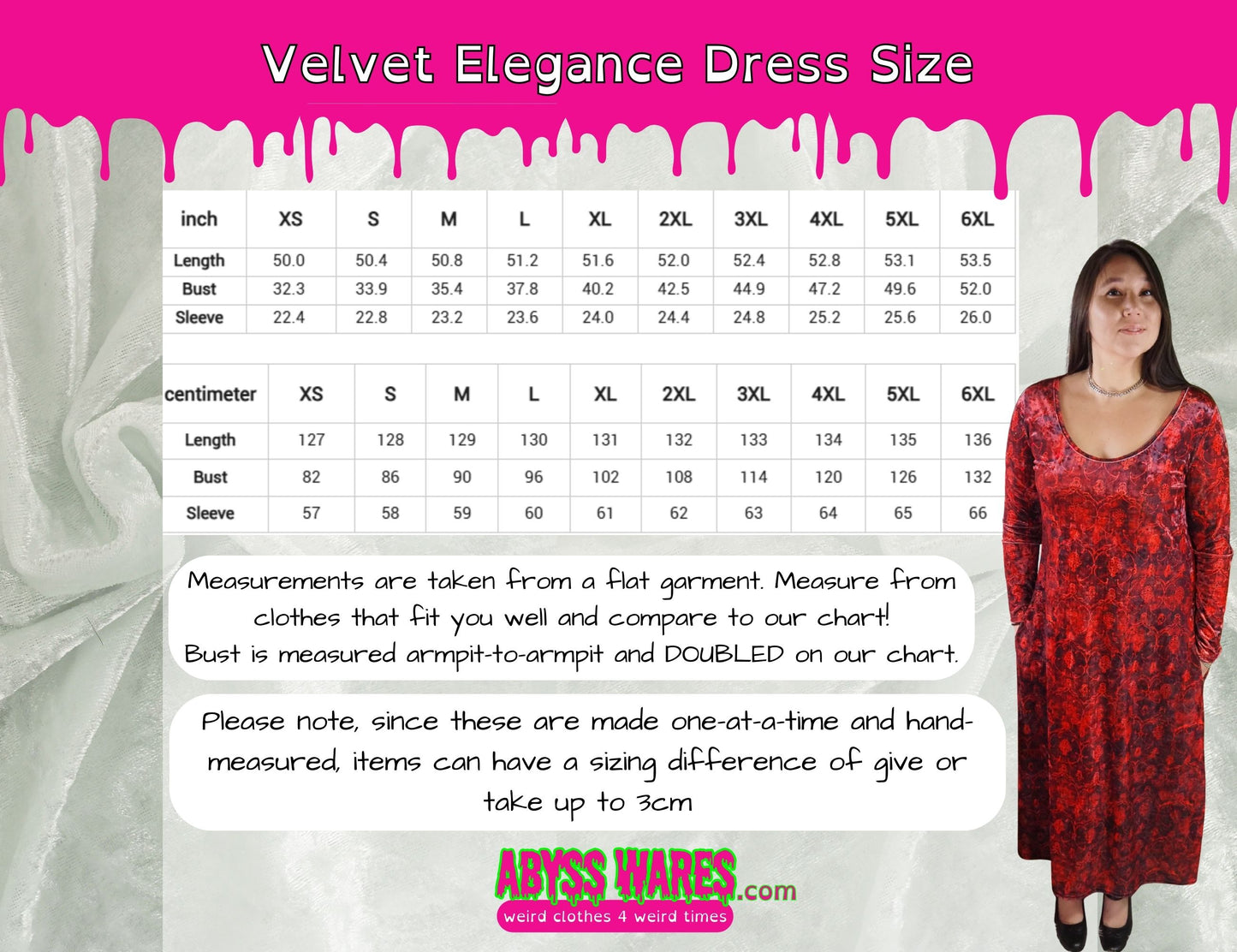 Rubinrotes Samtkleid