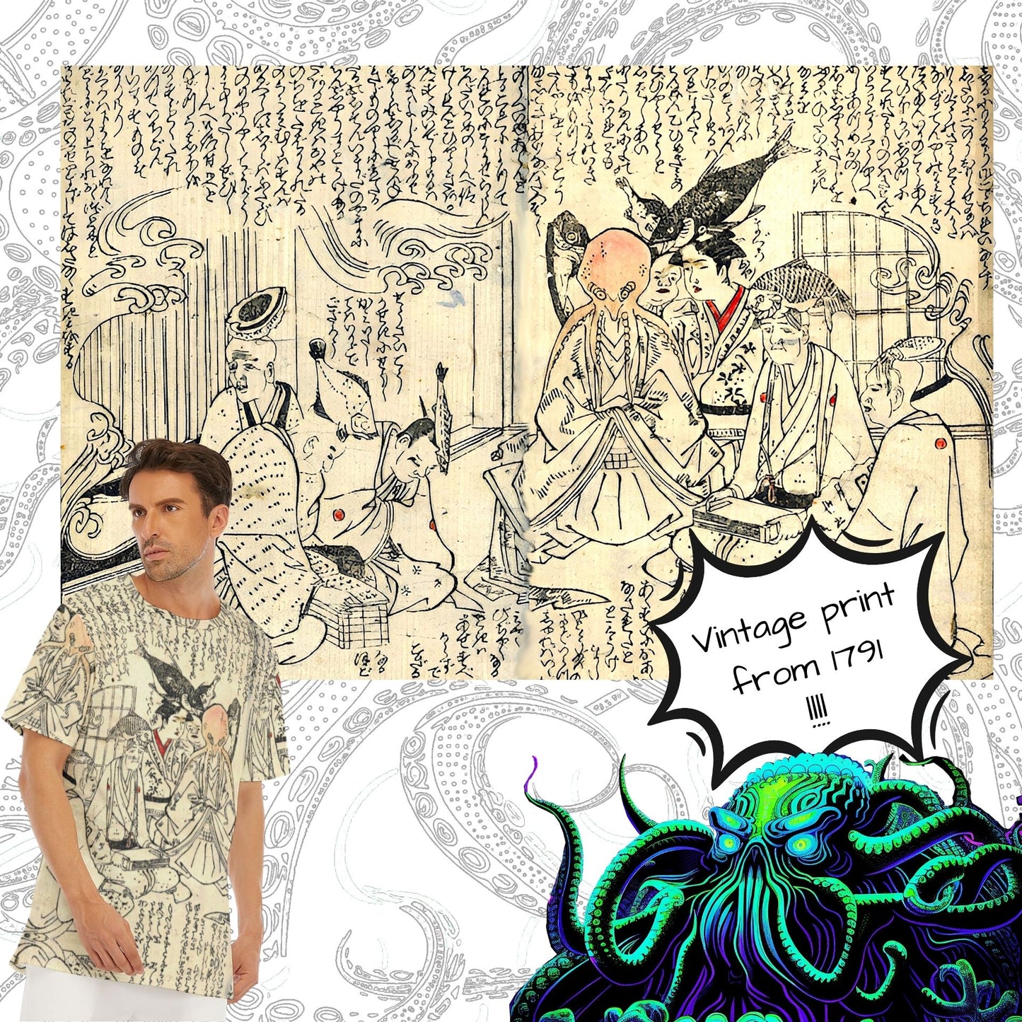 Octopus Man Japanese Streetwear Shirt