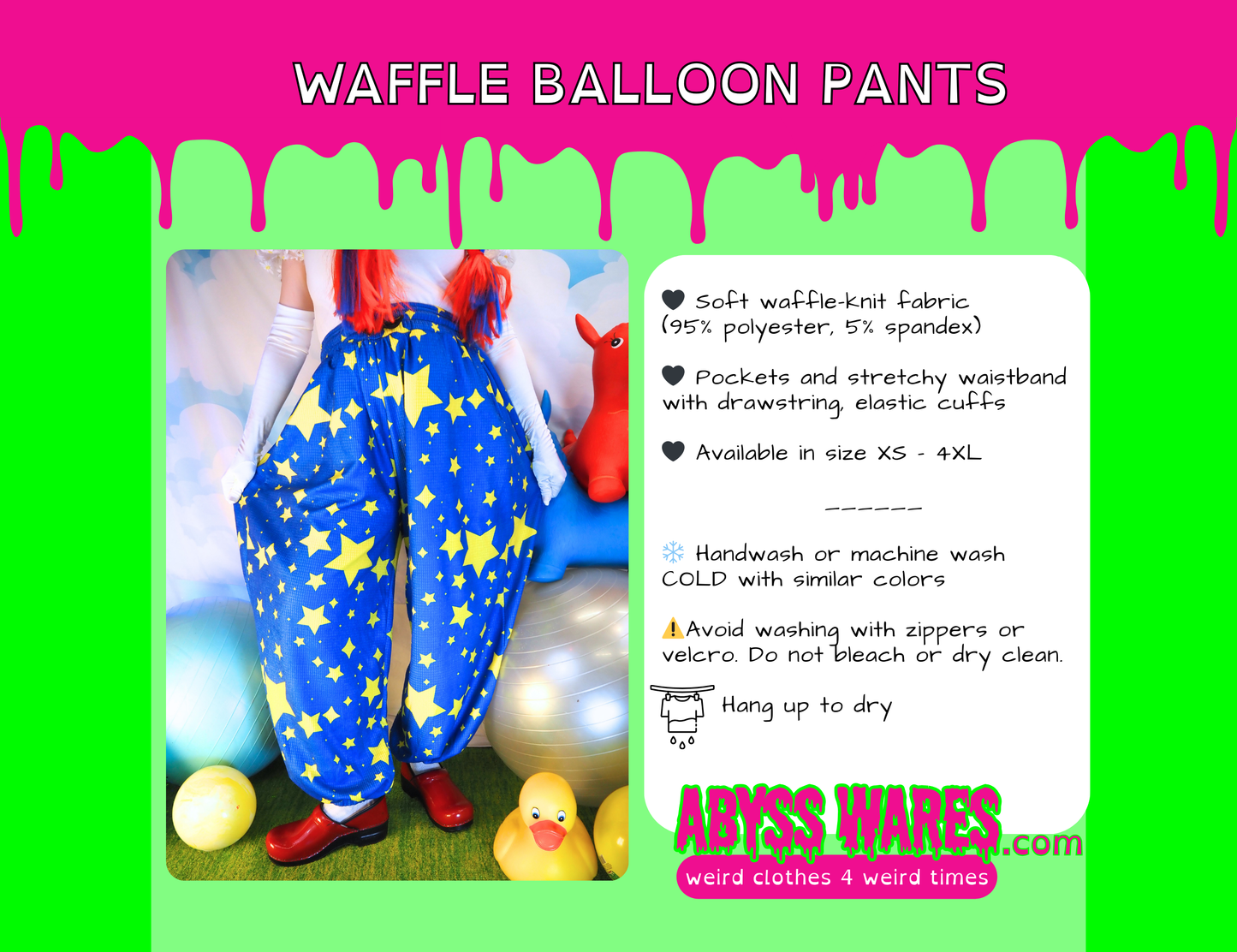 Christmas Spearmint Stripe Clown Pants