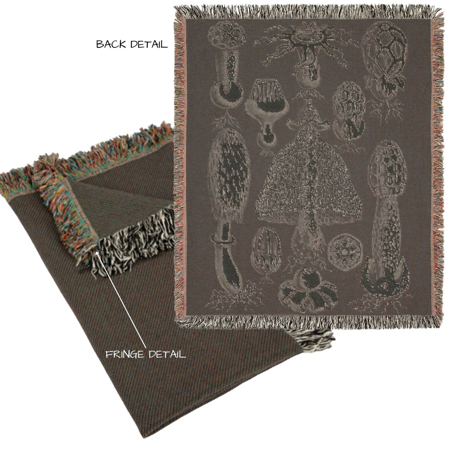 Koson Crow Artwork Woven Cotton Throw