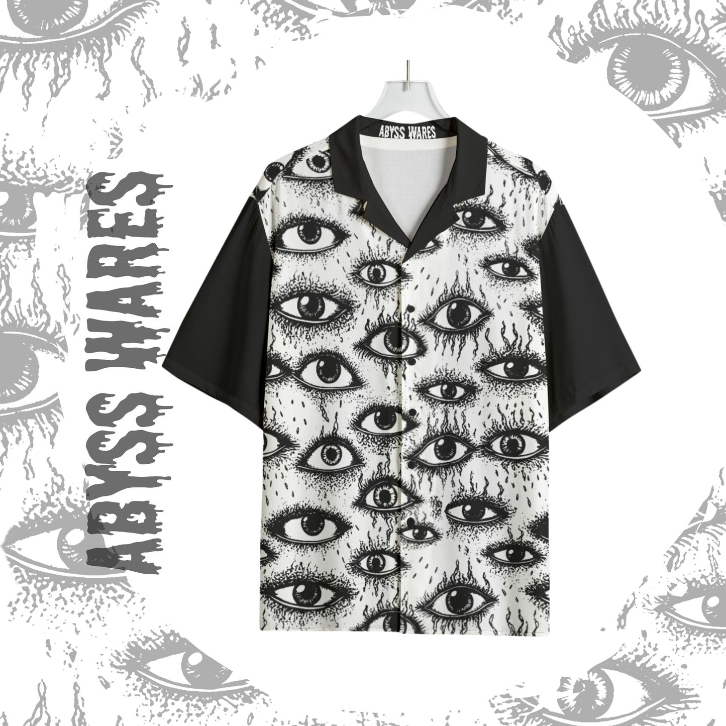 Eyeball Bowling Shirt Weirdcore Street Wear Funny Bowling Shirt Rad Optometry Emo Shirt Goth Clothes