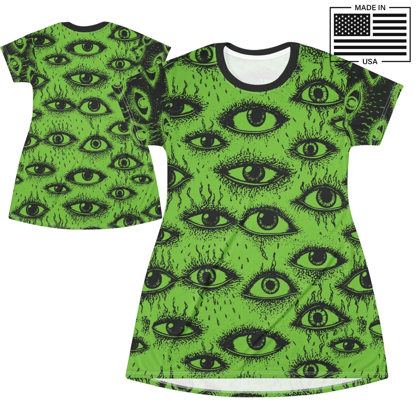 Weirdy Eye Alien Shirt Dress
