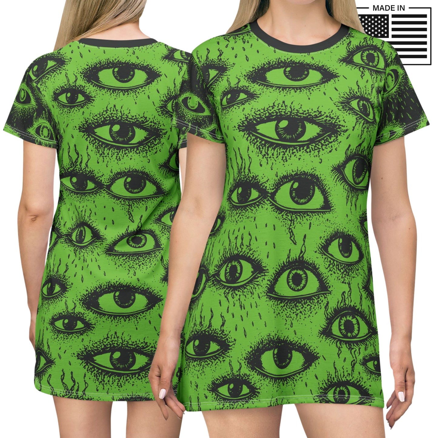 Weirdy Eye Alien Shirt Dress