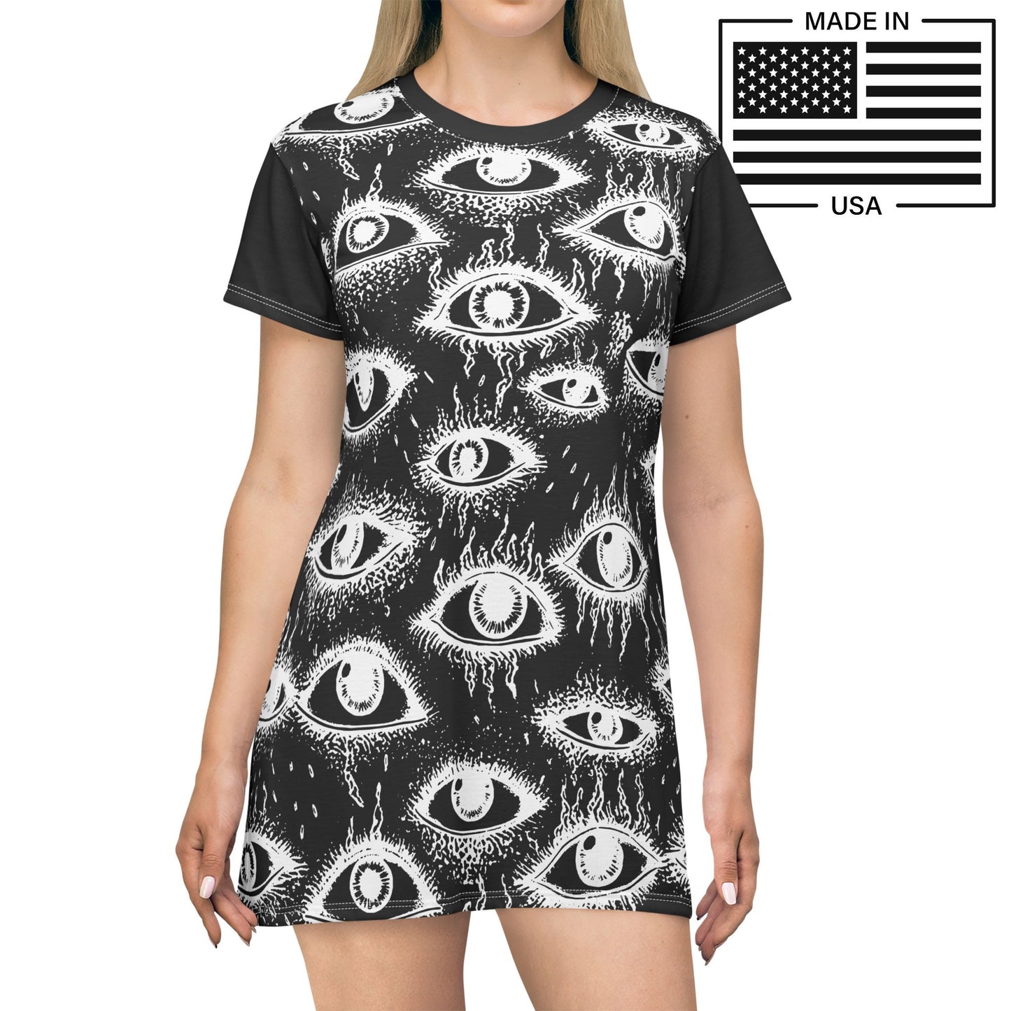 black and white weirdy eye eyeball weirdcore scene gress made in the USA