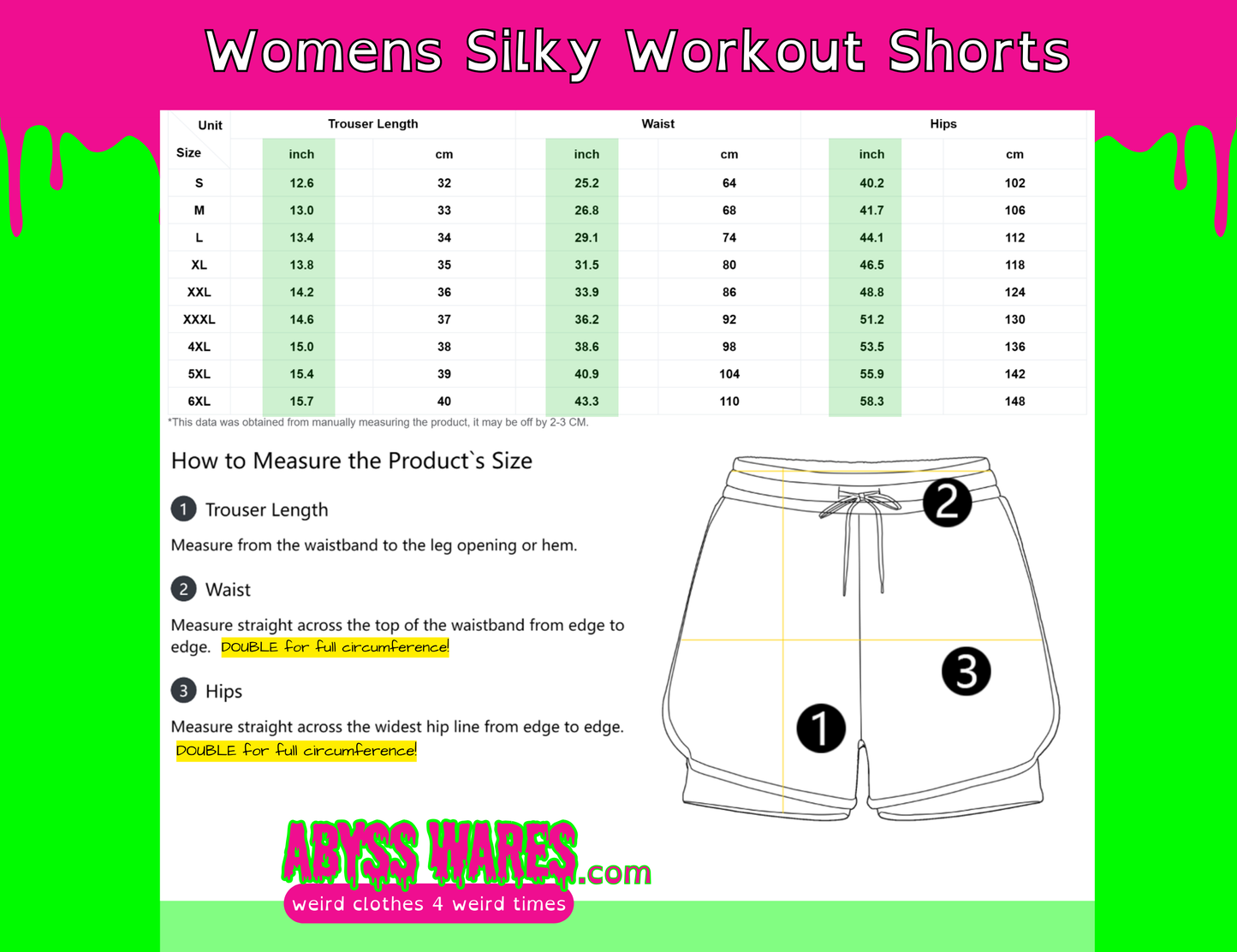 Clown Star Womens Silky Workout Gym Shorts
