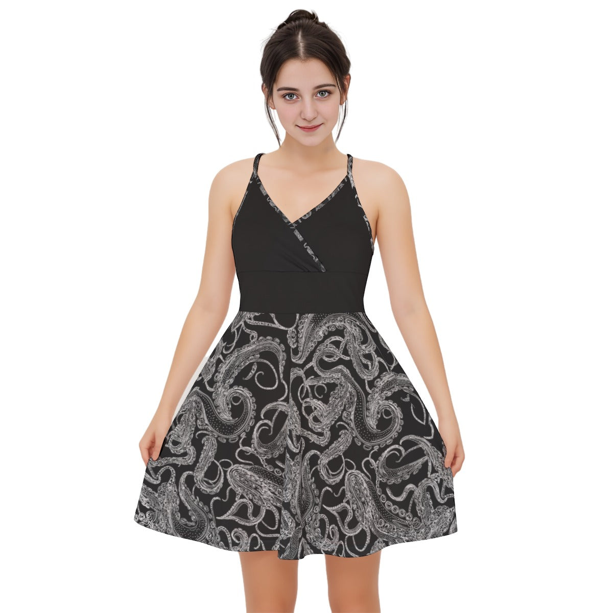 Xray Tentacle Cami Sundress Gothic Dress Whimsigoth Cryptid Sea Witch Selkie Goth Clothes Sexy rPET