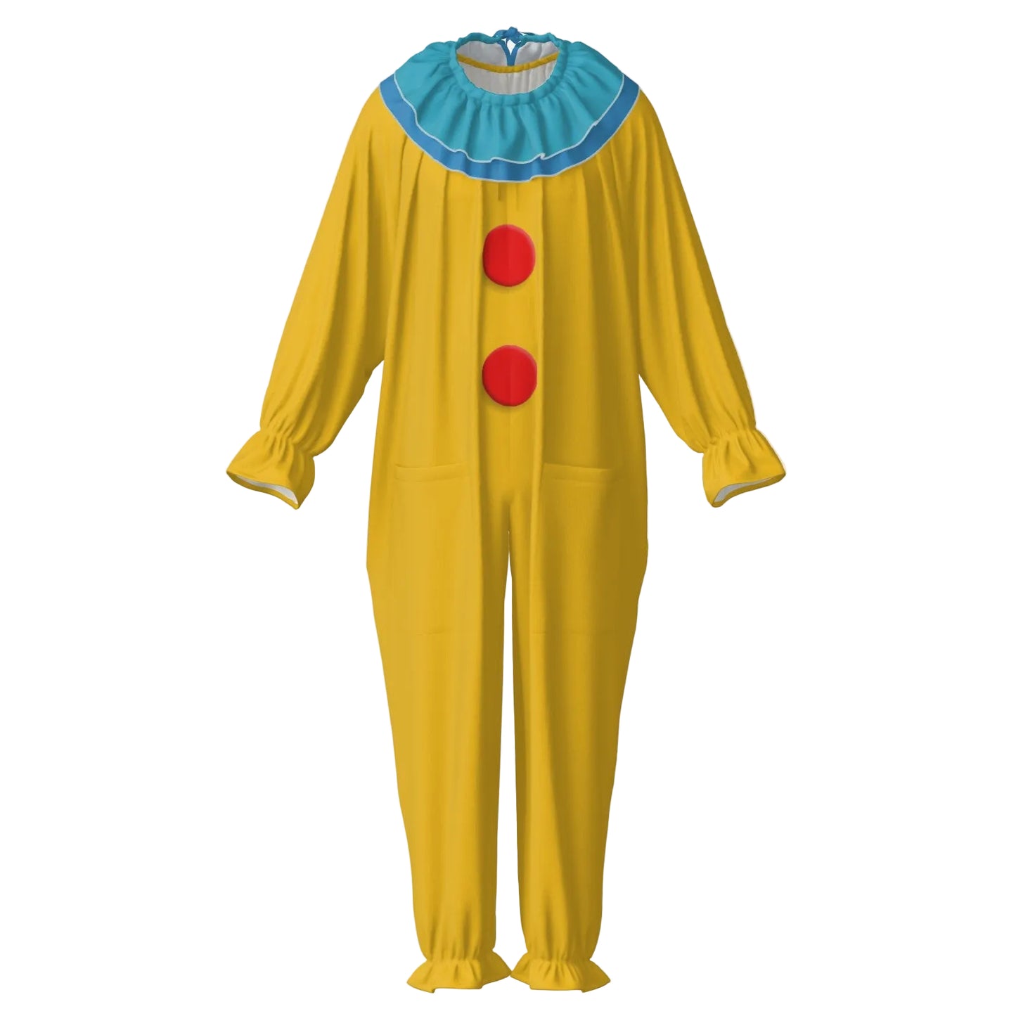 Yesteryear Yellow Clown Suit w Blue Ruffle Collar