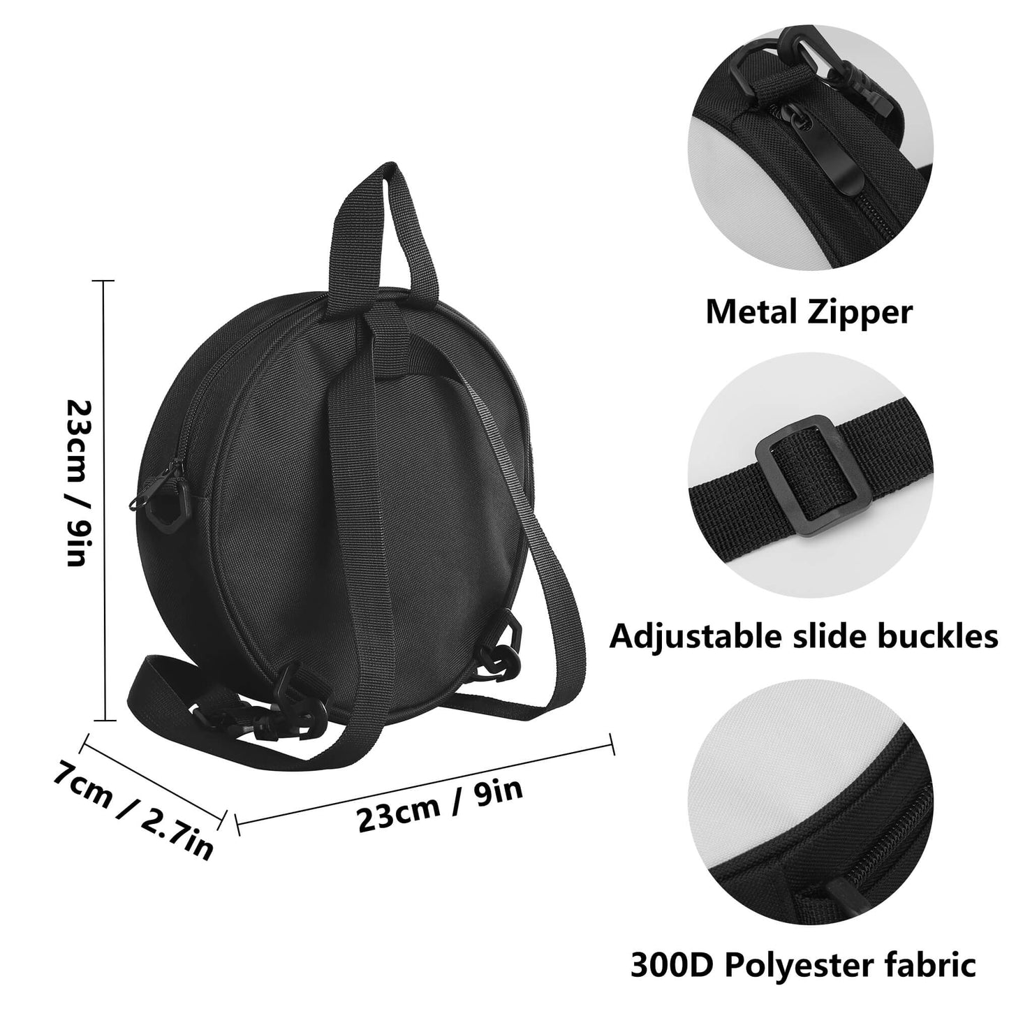 features of round crossbody bag