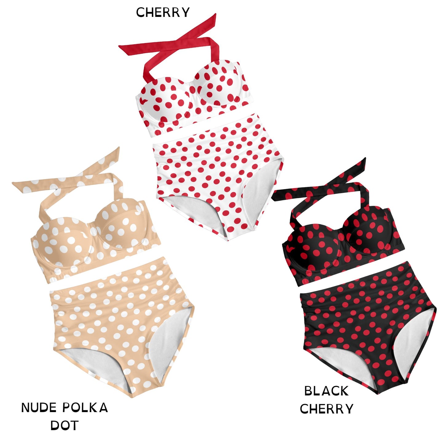 Lana Cherry Polka Dot Bikini