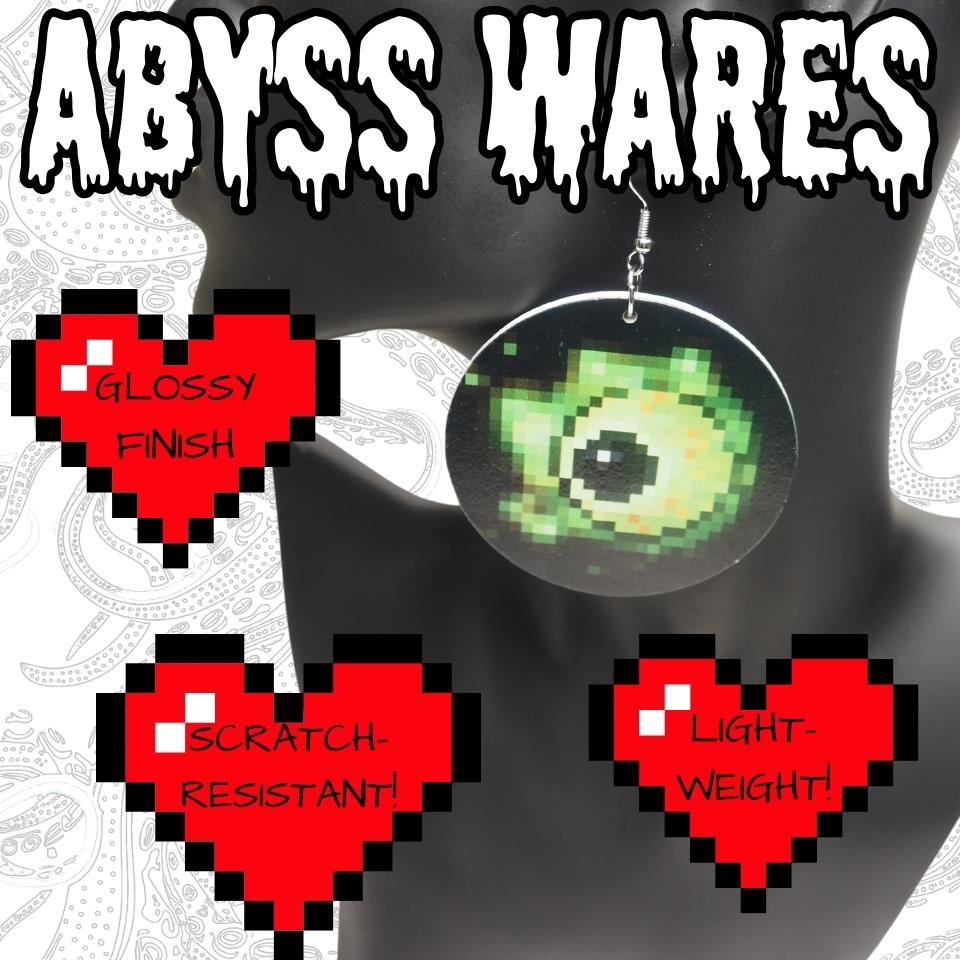 Eye of Devastation Green Slime Eyeball Earrings