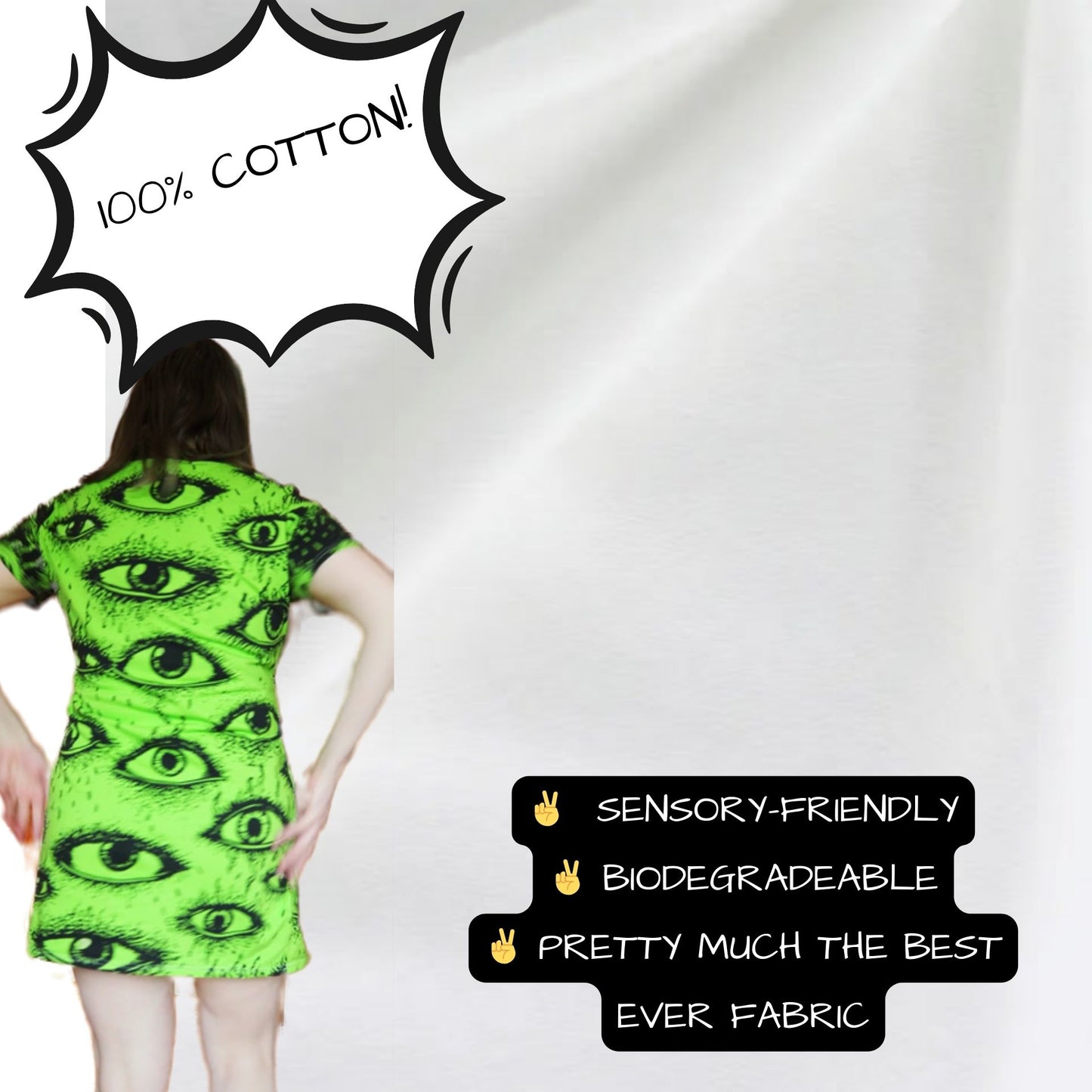 Vestido verde lima de Weirdy Eye