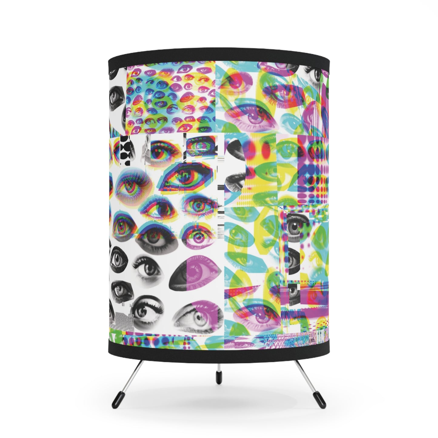weirdcore home decor table lamp with many eyes