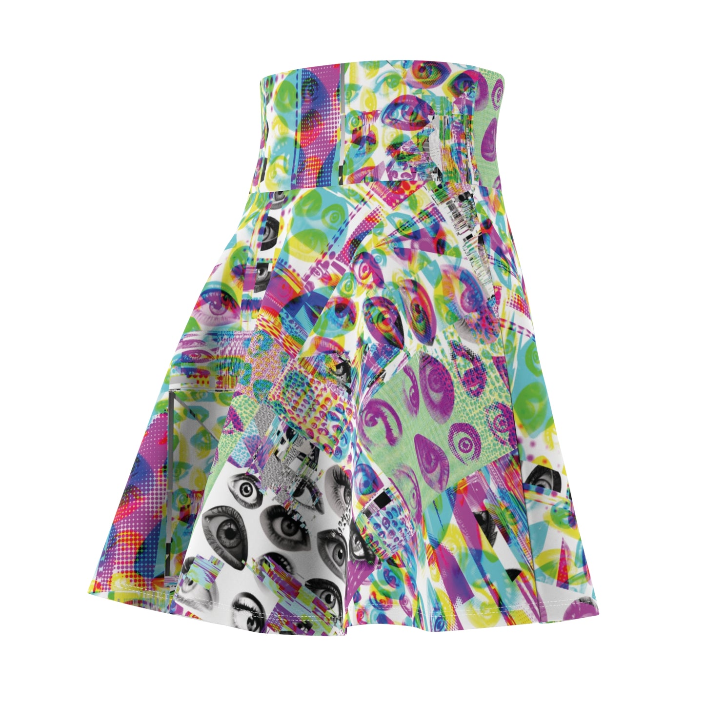 Eyes Glitch Scene Skirt