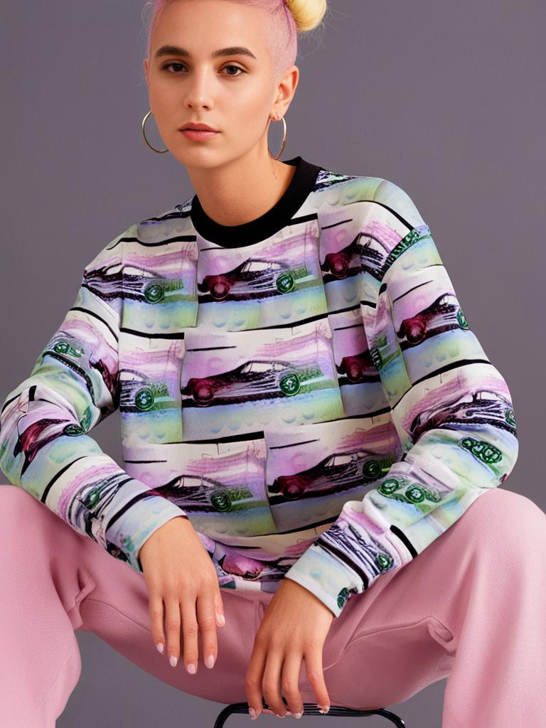 Sudadera con capucha estilo grunge con bomba de gasolina