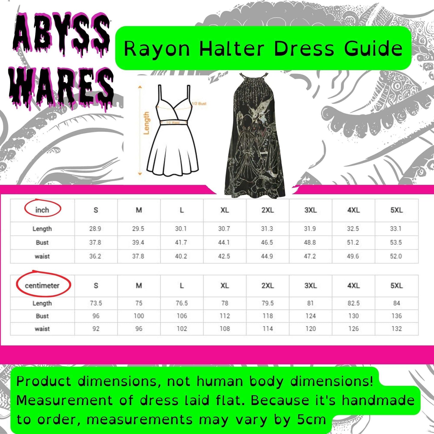 Ukiyo-e Cthulhu Women's Halter Mini Dress