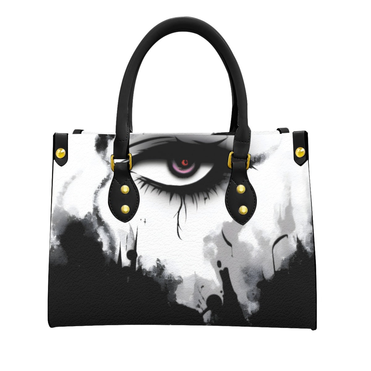 abyss clothes and accessories black and white eyeball handbag