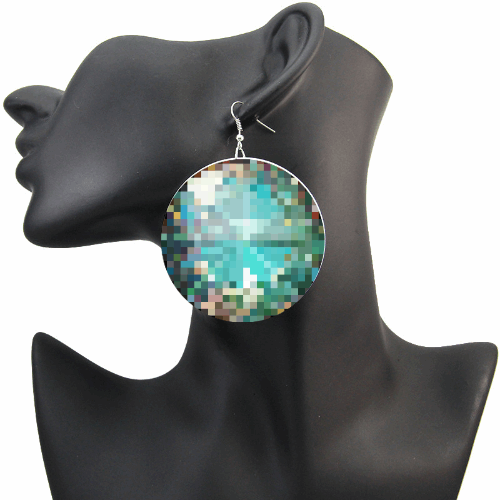 8bit Magic Opal Gem Earrings Loot Pixel Art