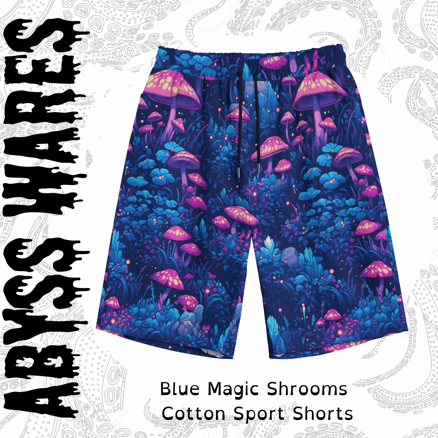 Blue Magic Shrooms Baggy Denim Shorts Unisexy!