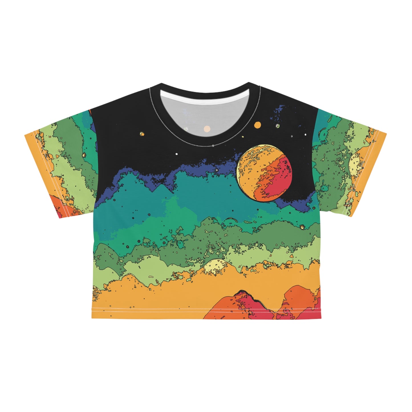 Scifi Lofi Scene Crop Top