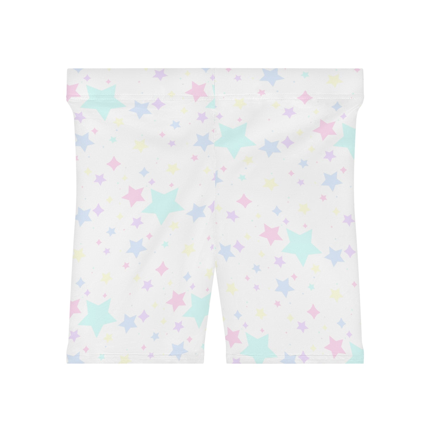 Pastel Kawaii Stars Womens Bike Shorts