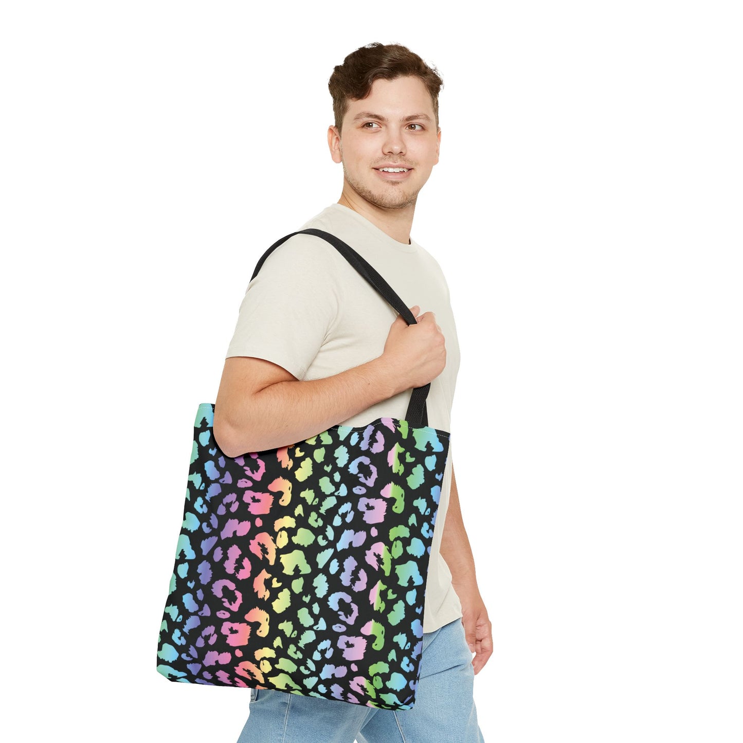 Rainbow Leopard Tote Bag