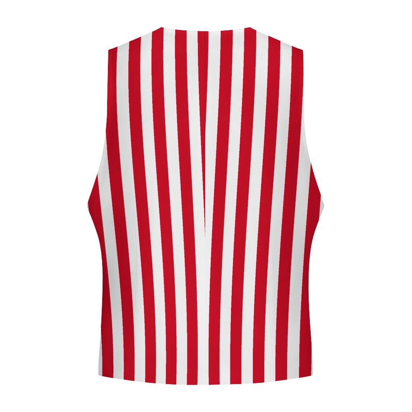 Rot-weiß gestreifte Herrenweste im Stil eines Eisdielenbesitzers