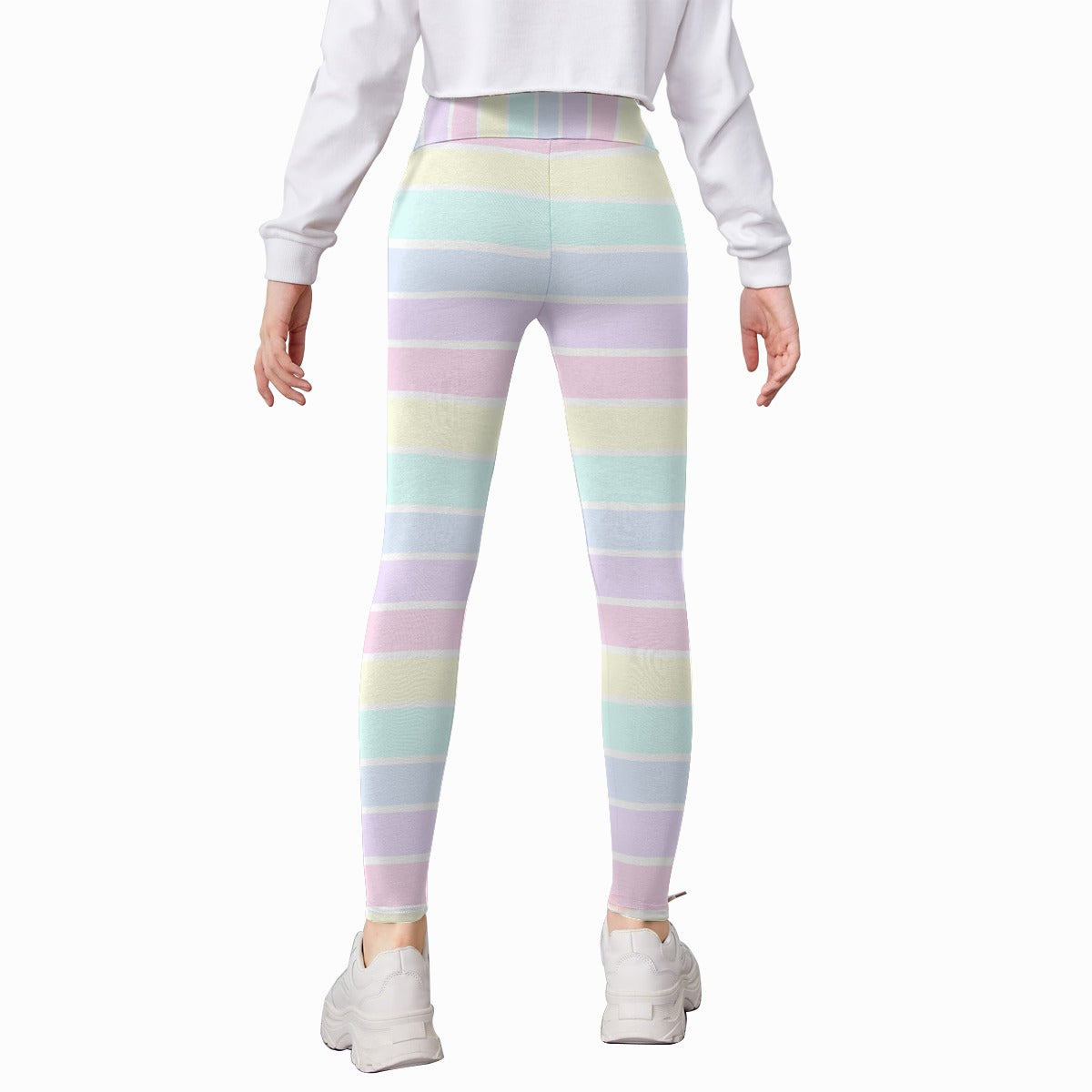 Yume Kawaii Pastel Stripe Kids Leggings