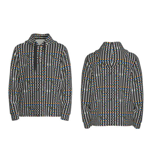 Glitch Stripe Hoodie Pullover Sweater
