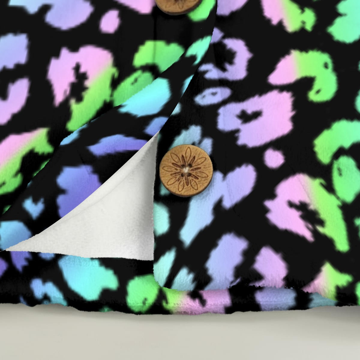 Lisa Leopard Rainbow Cat Ear Hoodie