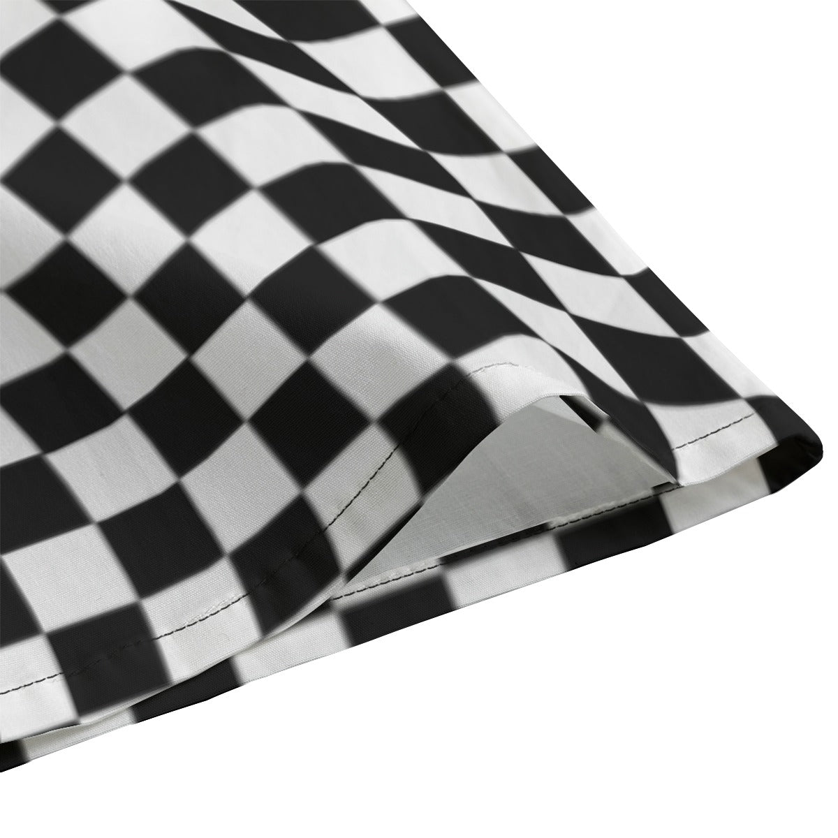 Checker Buttondown w Green Collar Cotton Shirt