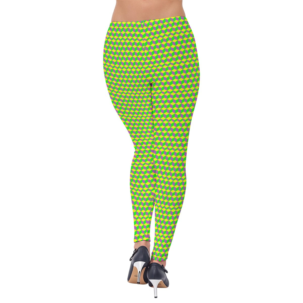 Mardi Gras Jester Diamonds Leggings